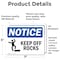Signmission Keep Off Rocks Sign With Symbol, 7 in W x Rectangle, Vinyl Decal OS-2PACK-NS-D-57-L-13828 - alternate 3